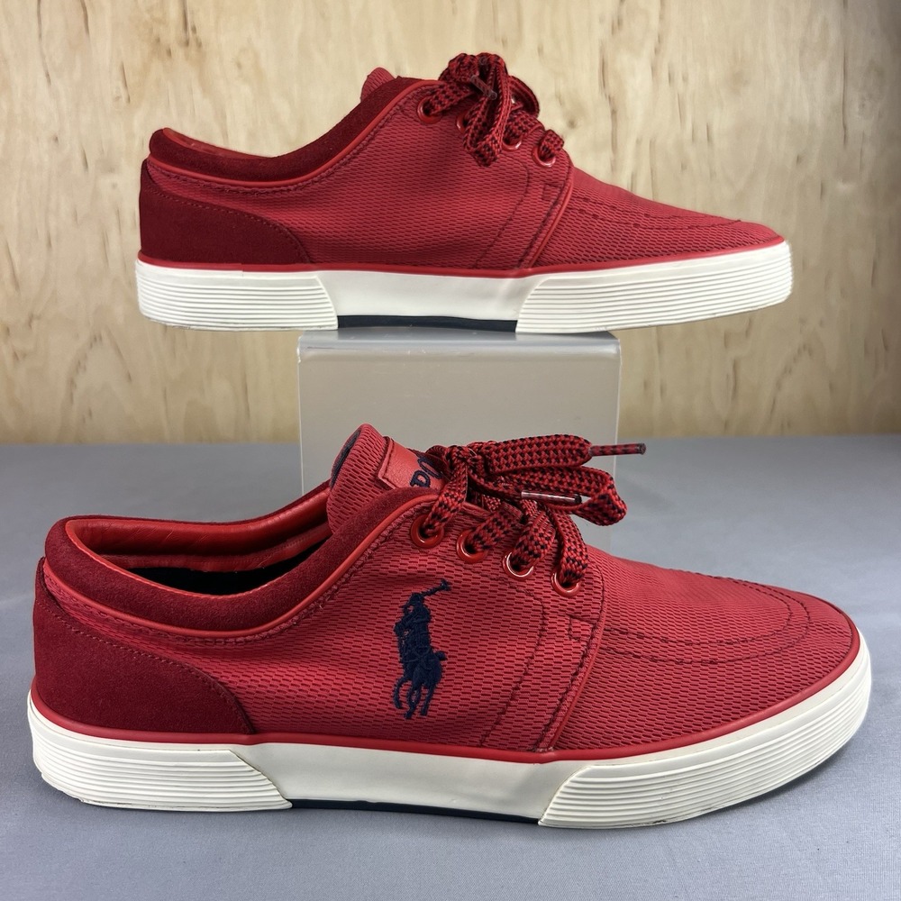 Polo Ralph Lauren Faxon Low Men's Size 8D Red Casual Shoes D16 Comfort
